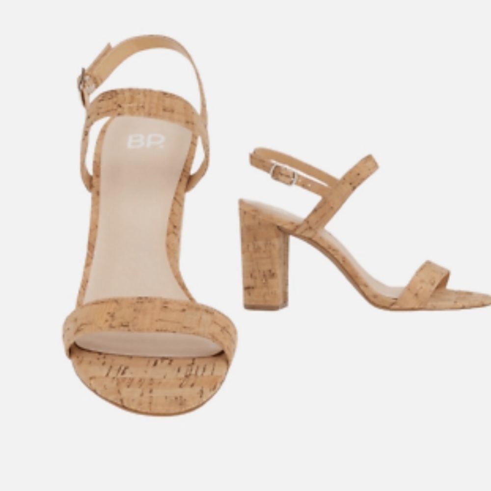 NEW BP Lula Cork Slingback Sandals | Block Heel Comfort Size 10M | Casual - Picture 3 of 10